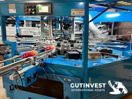 1  -  Máquina de serigrafía de 3 colores para botellas