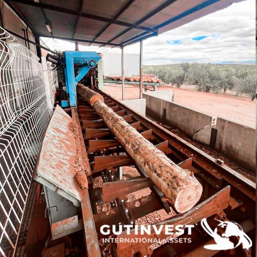 Sawmill for manufacturing wooden pallet panels