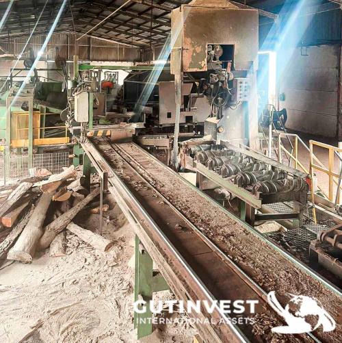 Sawmill for manufacturing wooden pallet panels