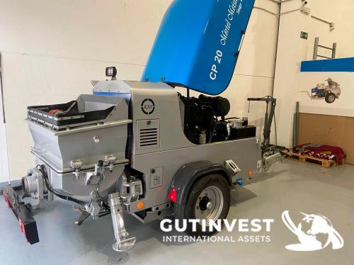 Bomba de hormigón con remolque