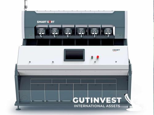 Optical color sorter for clean foods grains and seeds