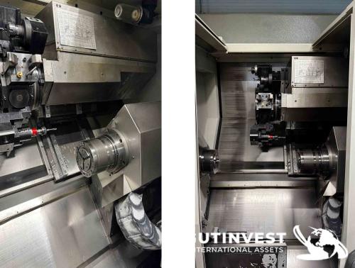 Torno CNC con alimentador de barras