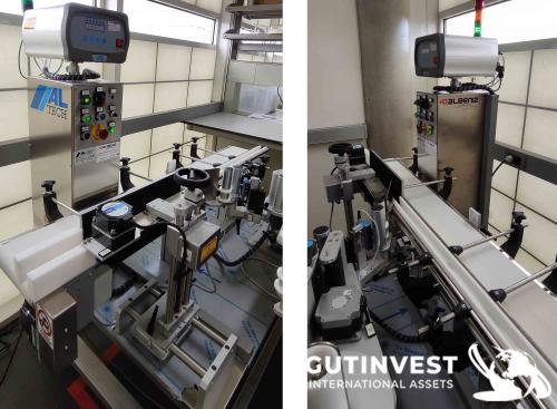 Maquina etiquetadora de botellas, tarros…