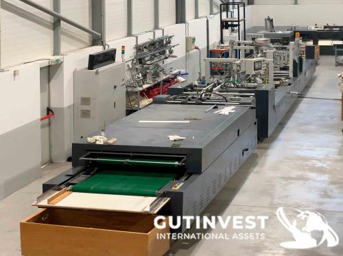 Máquina plegadora - encoladora de cajas