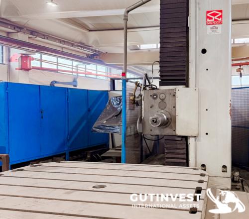 Mandrinadora de bancada fija con mesa rotativa