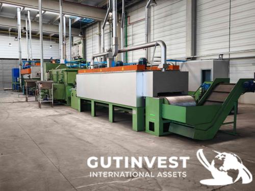 Linea con horno de templado y lavado de piezas