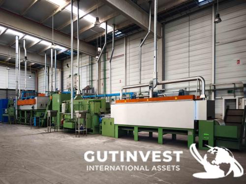 Linea con horno de templado y lavado de piezas