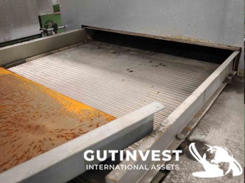 Linea con horno de templado y lavado de piezas