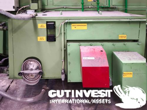 Linea con horno de templado y lavado de piezas