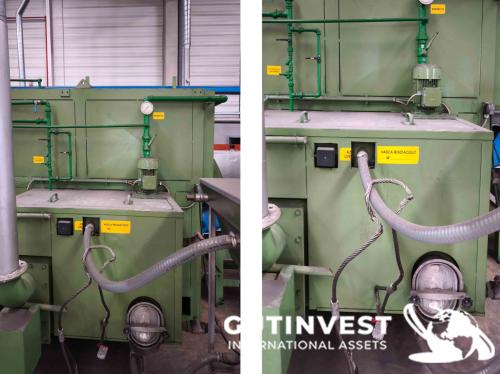 Linea con horno de templado y lavado de piezas