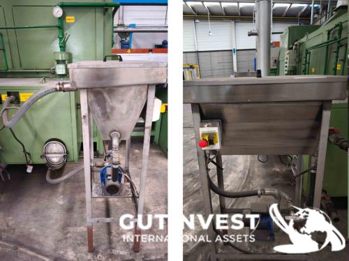 Linea con horno de templado y lavado de piezas