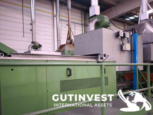 Linea con horno de templado y lavado de piezas