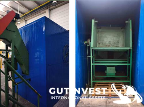 Linea con horno de templado y lavado de piezas