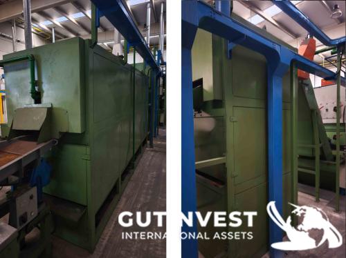 Linea con horno de templado y lavado de piezas