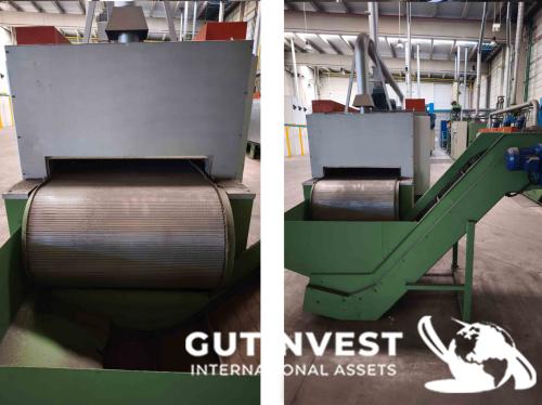 Linea con horno de templado y lavado de piezas