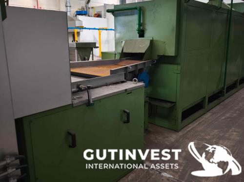 Linea con horno de templado y lavado de piezas