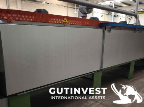 Linea con horno de templado y lavado de piezas