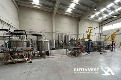 Complete factory - beer production - brewery food industry