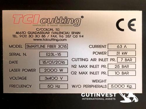 Fiber laser cutting machine - 2kW