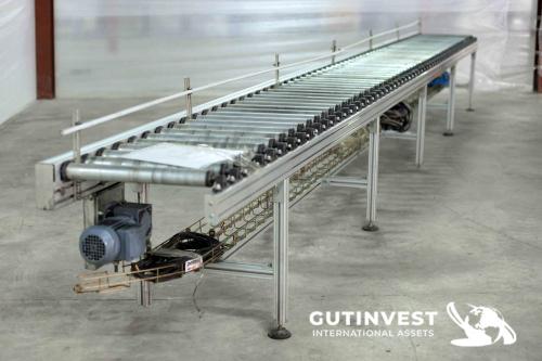 (x2) Motorized roller table (7900 x 460 mm)