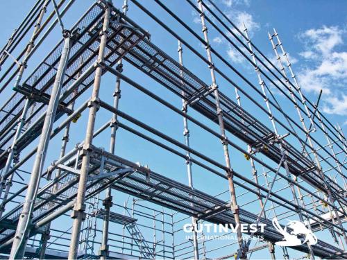 Plataforma de trabajo mecánica bimástil vertical 
