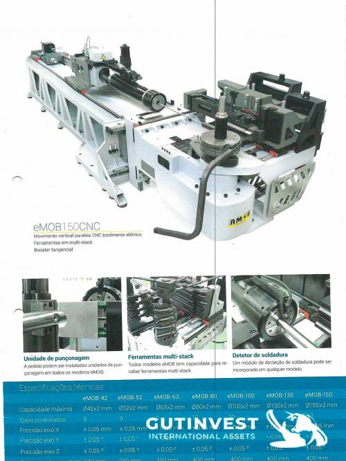 Curvadora de tubos hidráulica CNC 