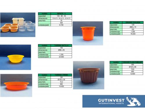 Lote compuesto de 6 máquinas termoformadoras y 39 moldes