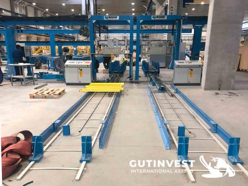 Packaging line for aluminum bars