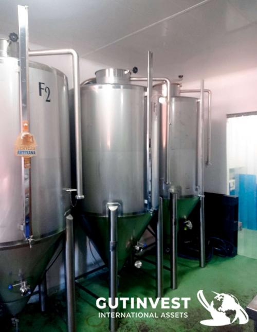 (x3) Beer fermenter tanks with cip - 1.000lts