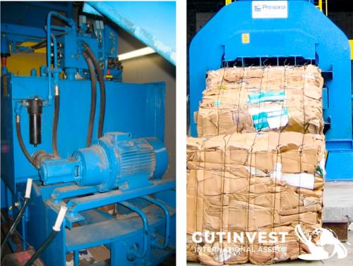 Cardboard baler press