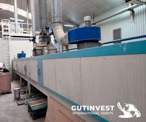 Lacquer-Varnishing line for wood