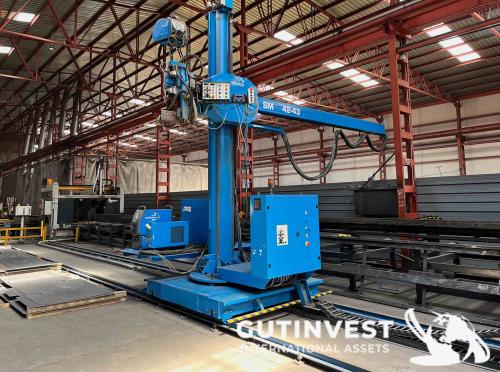 Columna de soldadura, para la construcción de cuerpos cilín