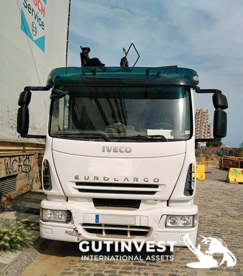 Camión caja basculante con grúa