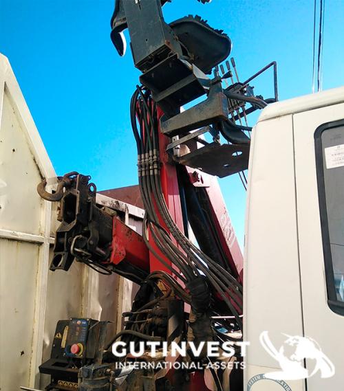 Camión caja basculante con grúa