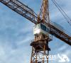 1  -  Tower crane with cabin