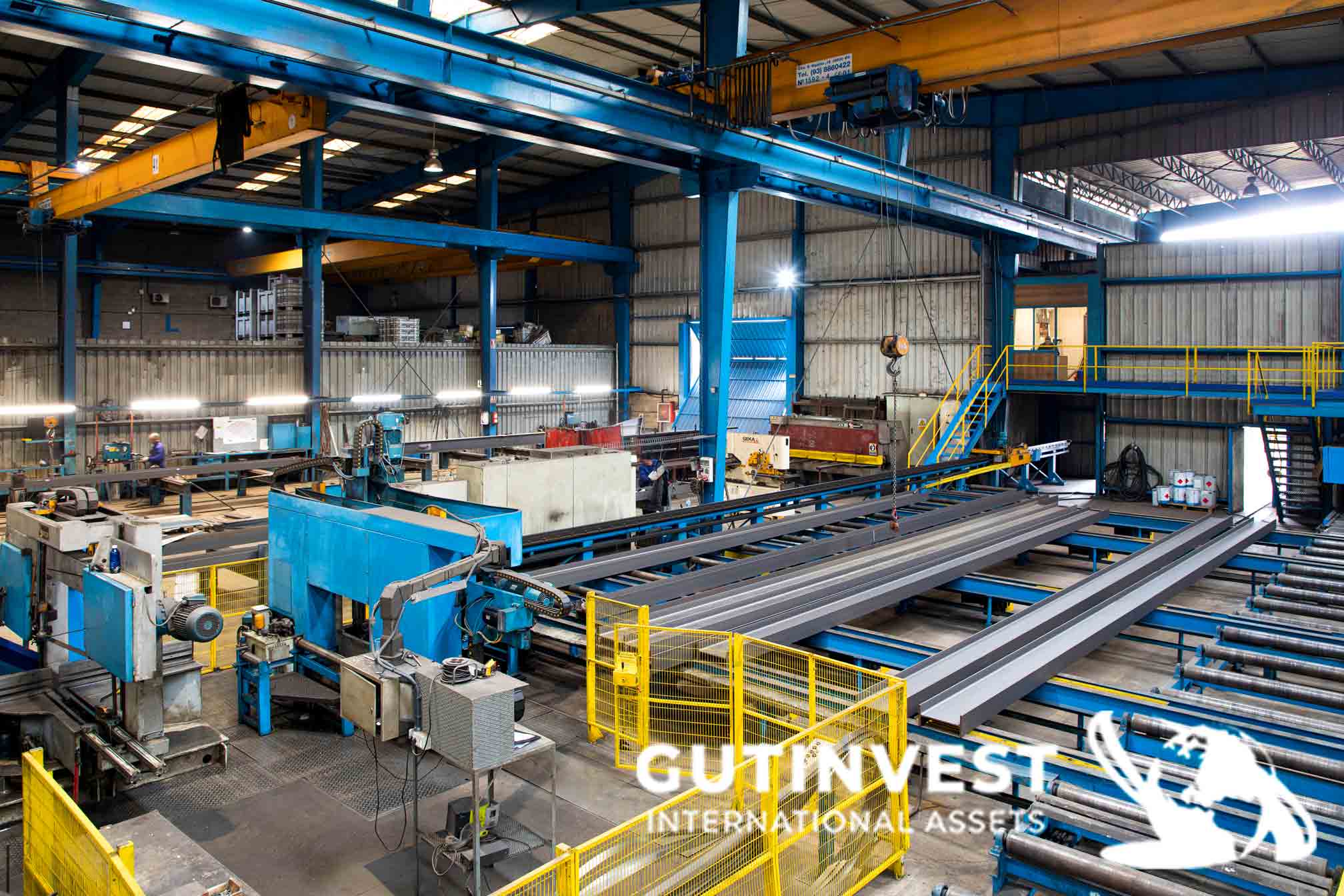 Metal beam cutting and drilling line - 18m