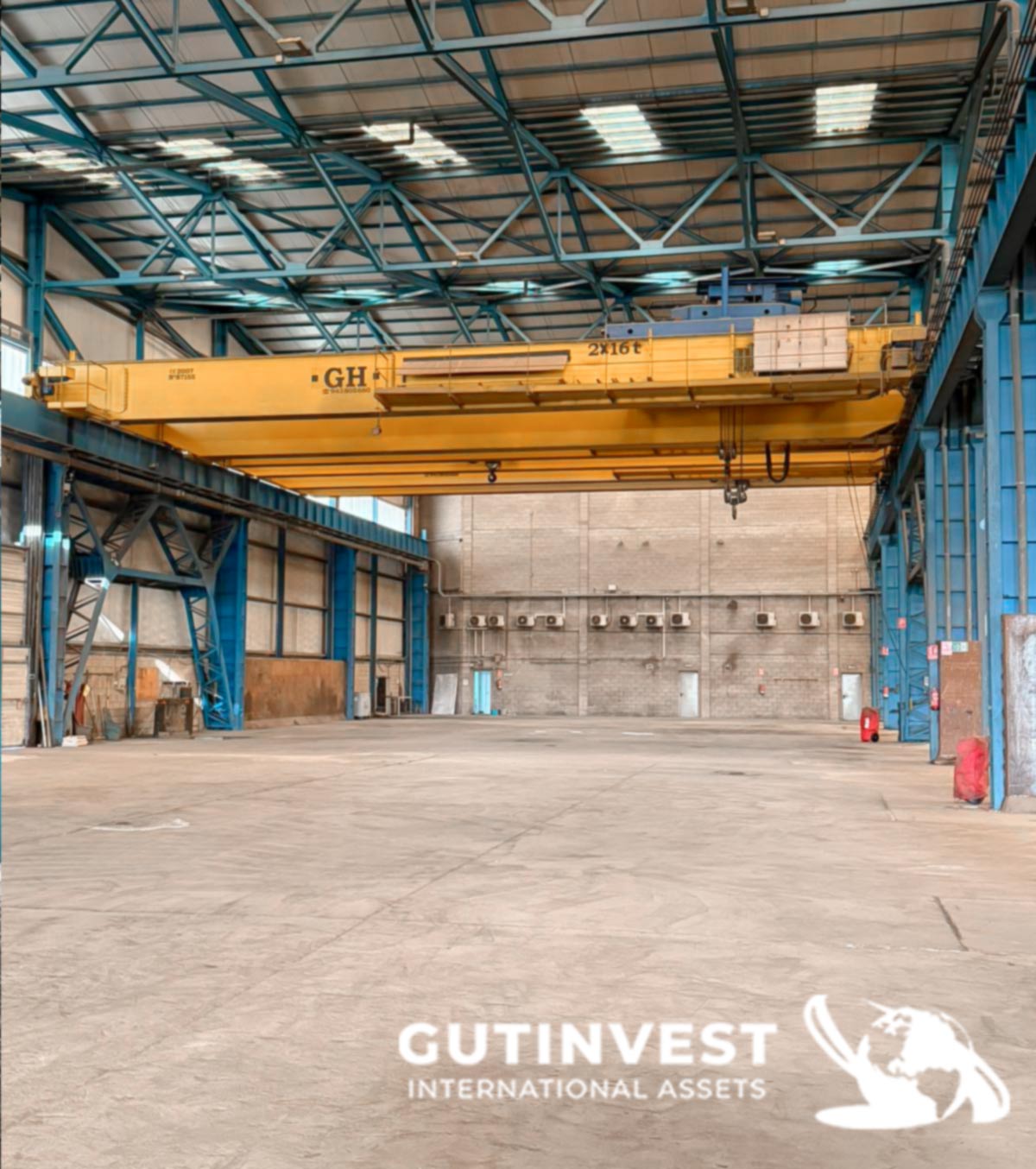 Double girder overhead crane - 2x16t