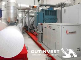 Turbine electricity generation. ORC Plant with biomass boiler.