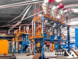 Planta completa para el reciclaje de neumáticos triturados - 10.000T/año.   